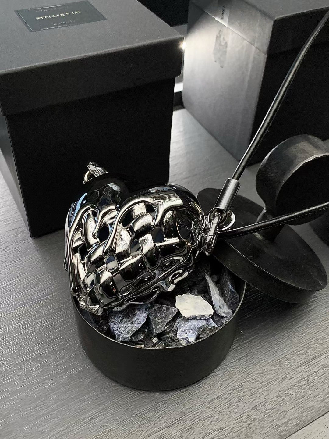 Metal Woven Heart Bag