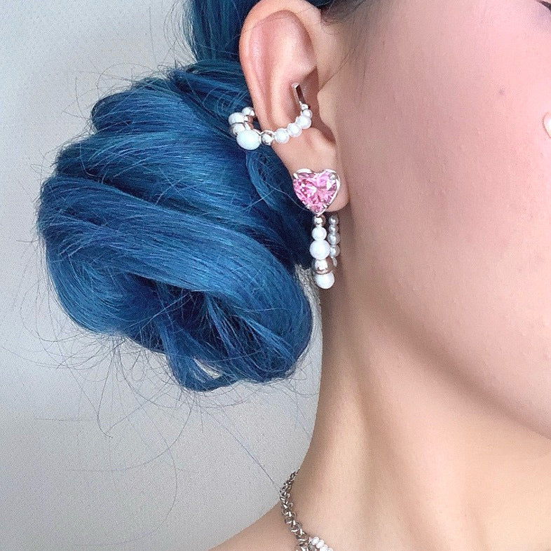 Heart Pearl Earrings