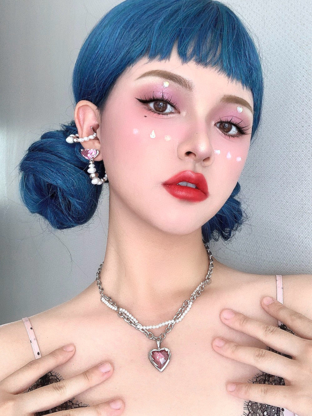 Heart Pearl Earrings