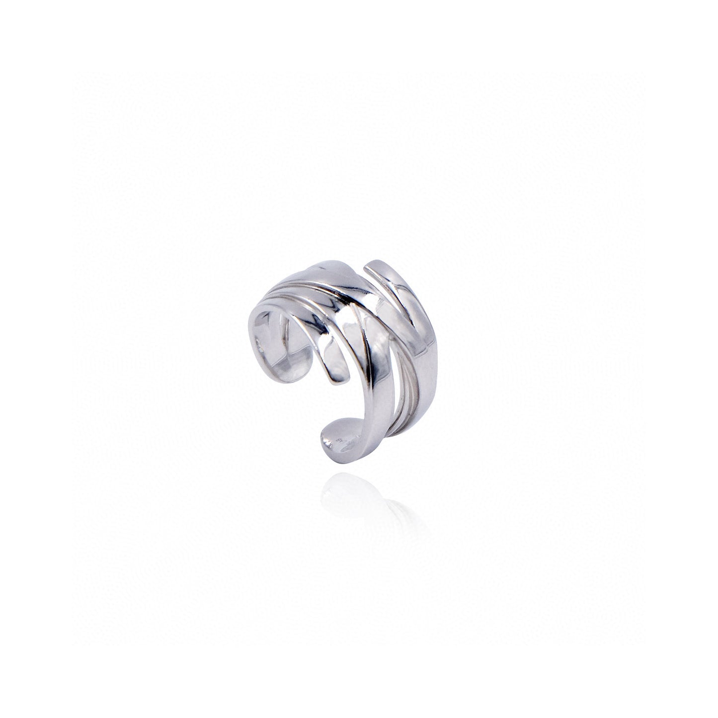 Platinum Twisted Open Ring