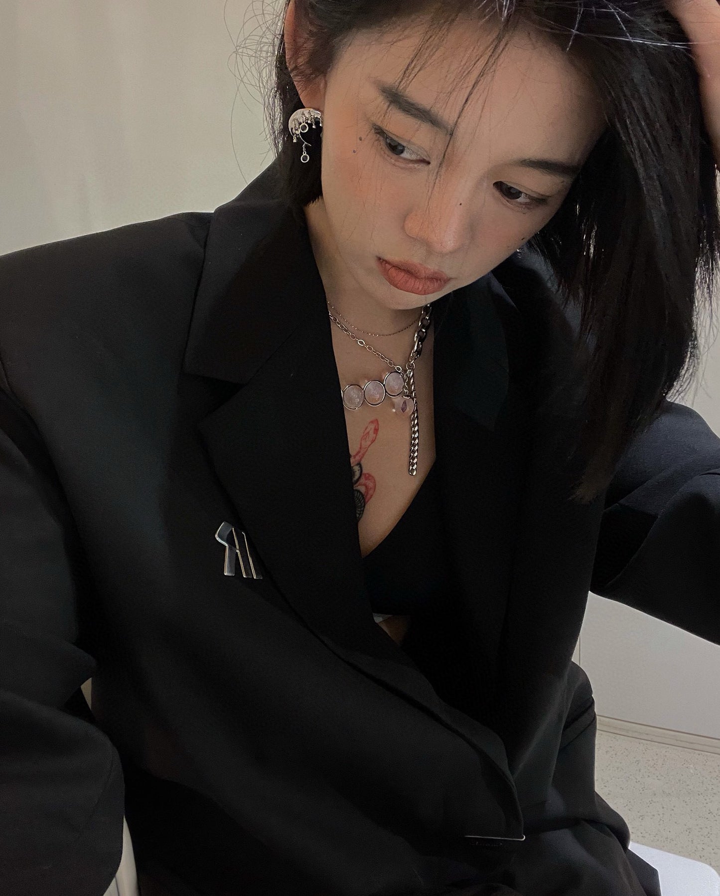 Half-Moon Stud Earring (Single)