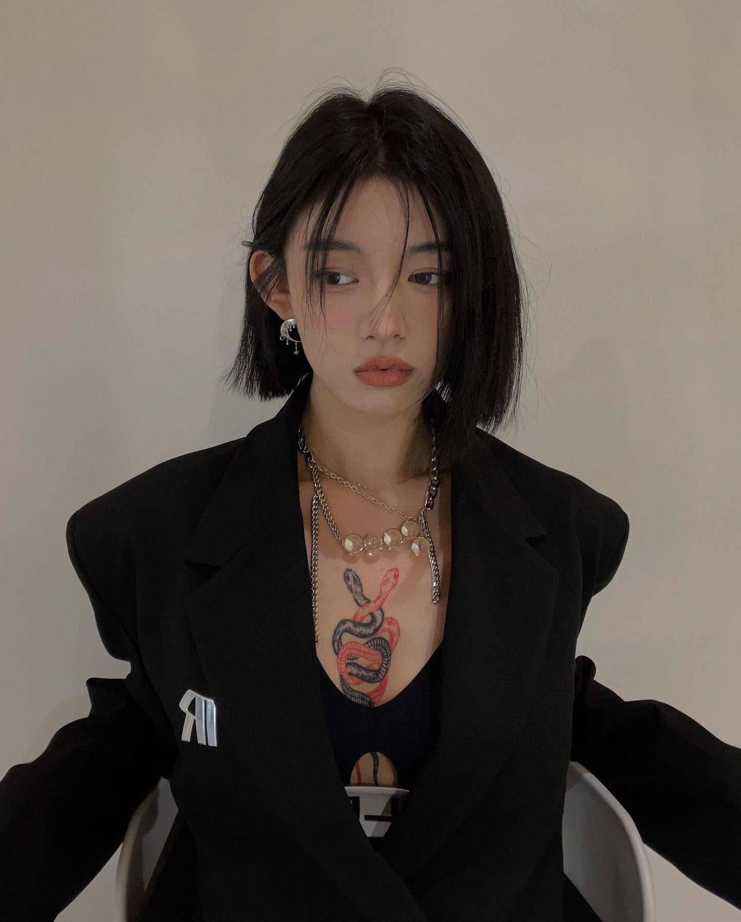 Half-Moon Stud Earring (Single)