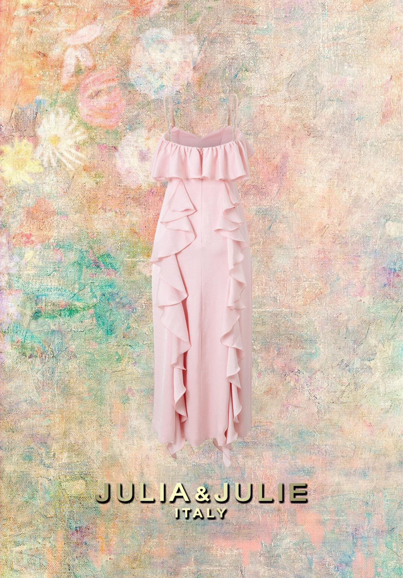Pink Paloma Ruffled Gown