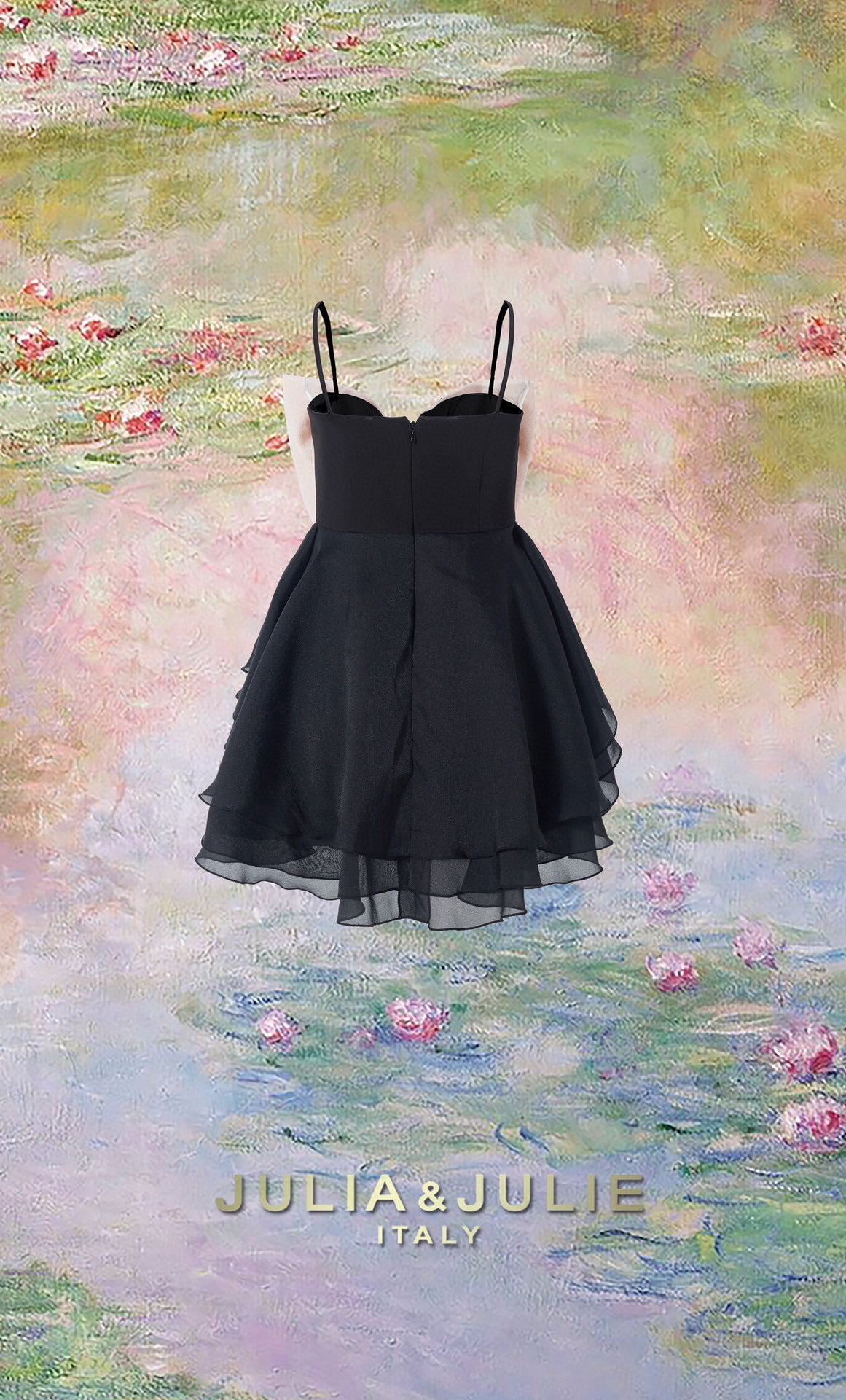 Bow-Detail Fitted Asymmetric Strap Dress