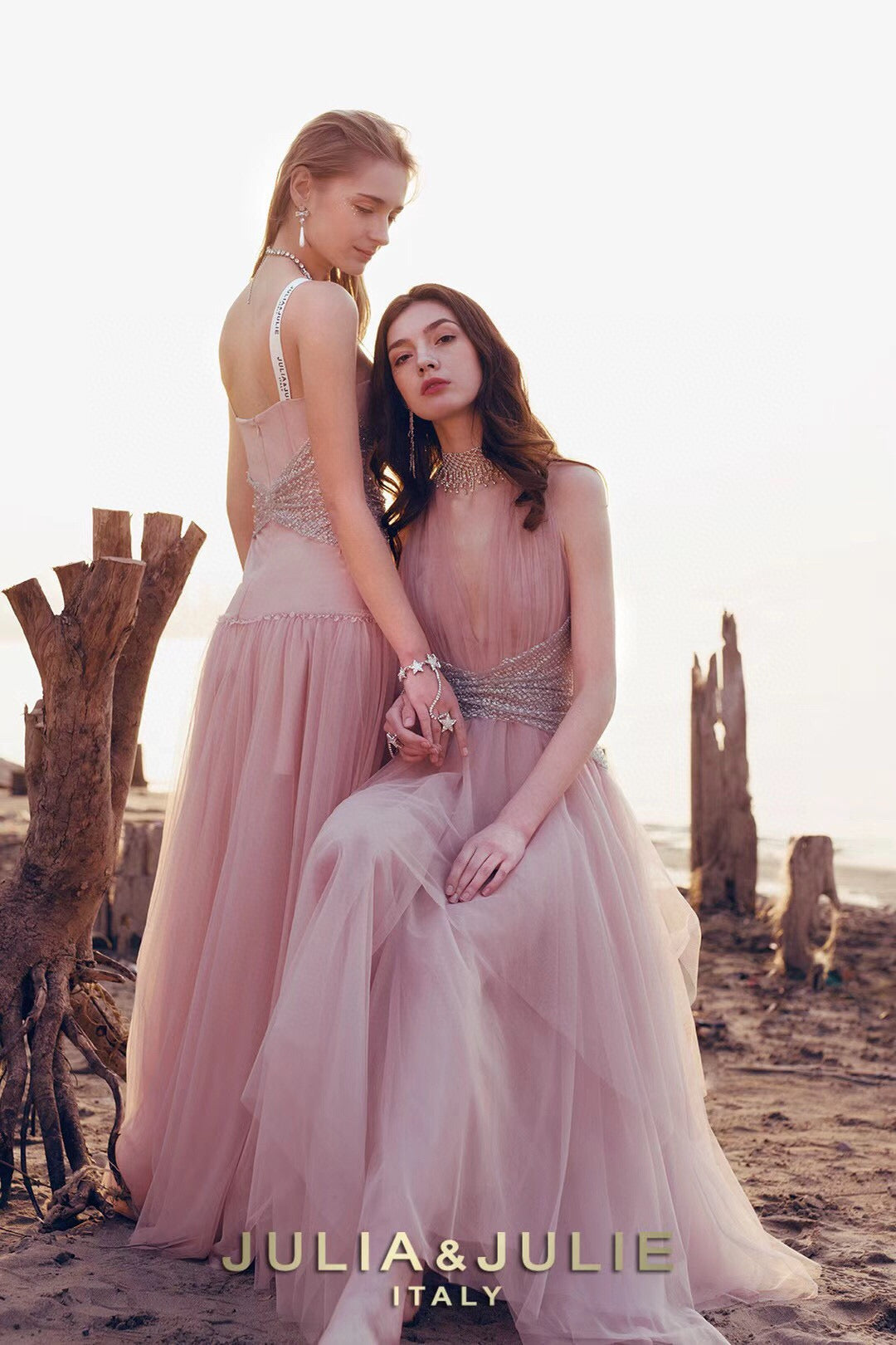 Halter Dress with Rhinestone-Embellished Waist