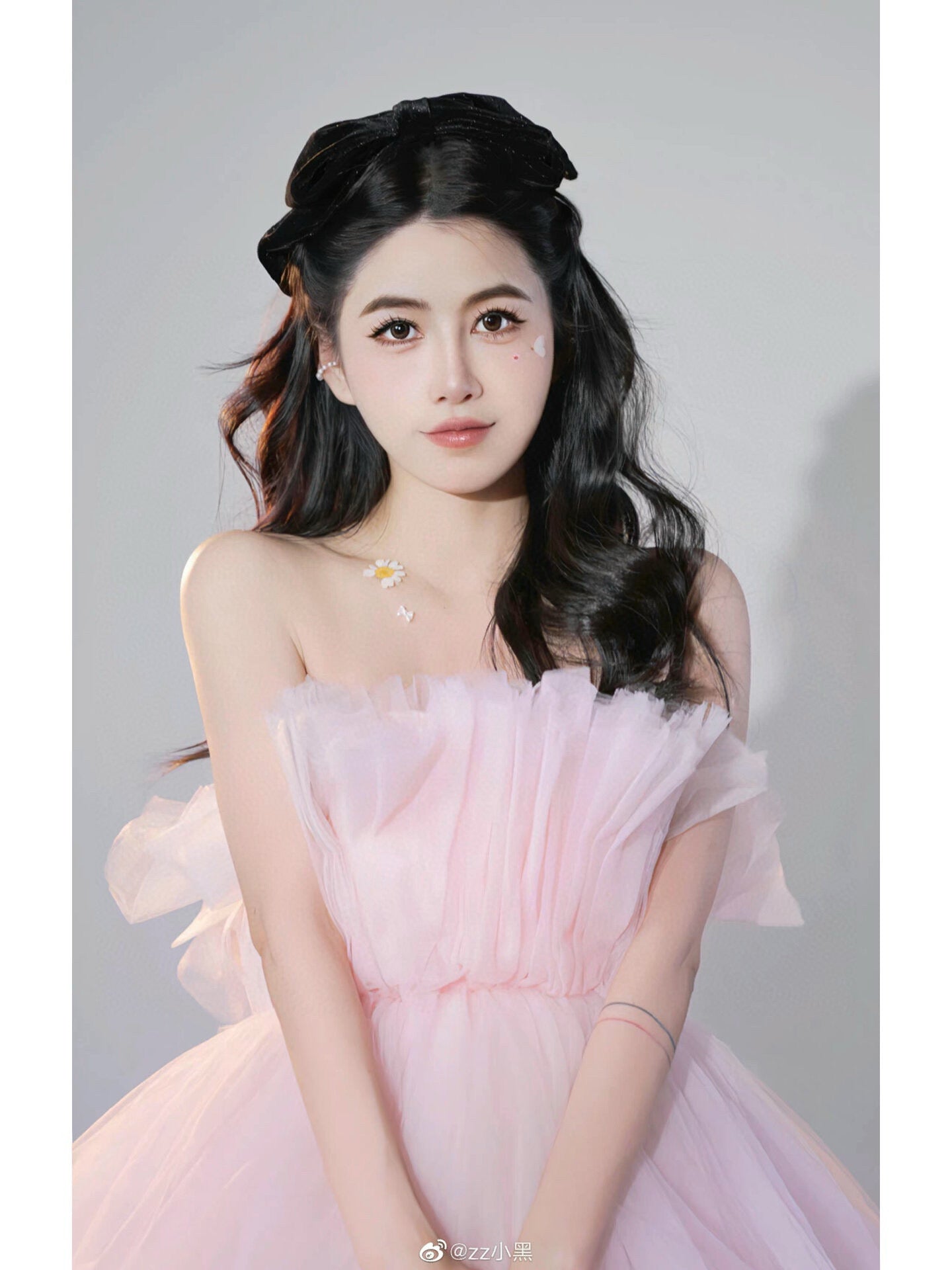 Pink Tulle Strapless Layered Dress