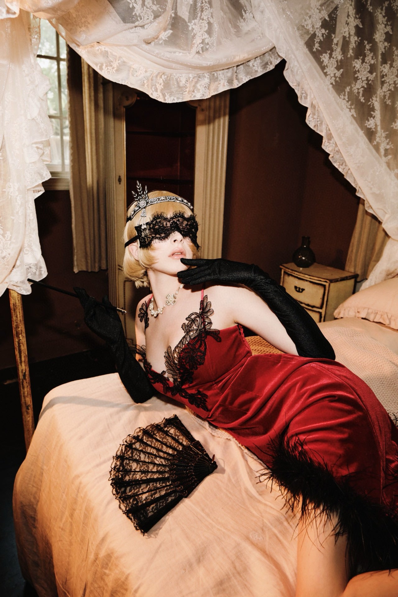 Red Velvet Seduction Dress