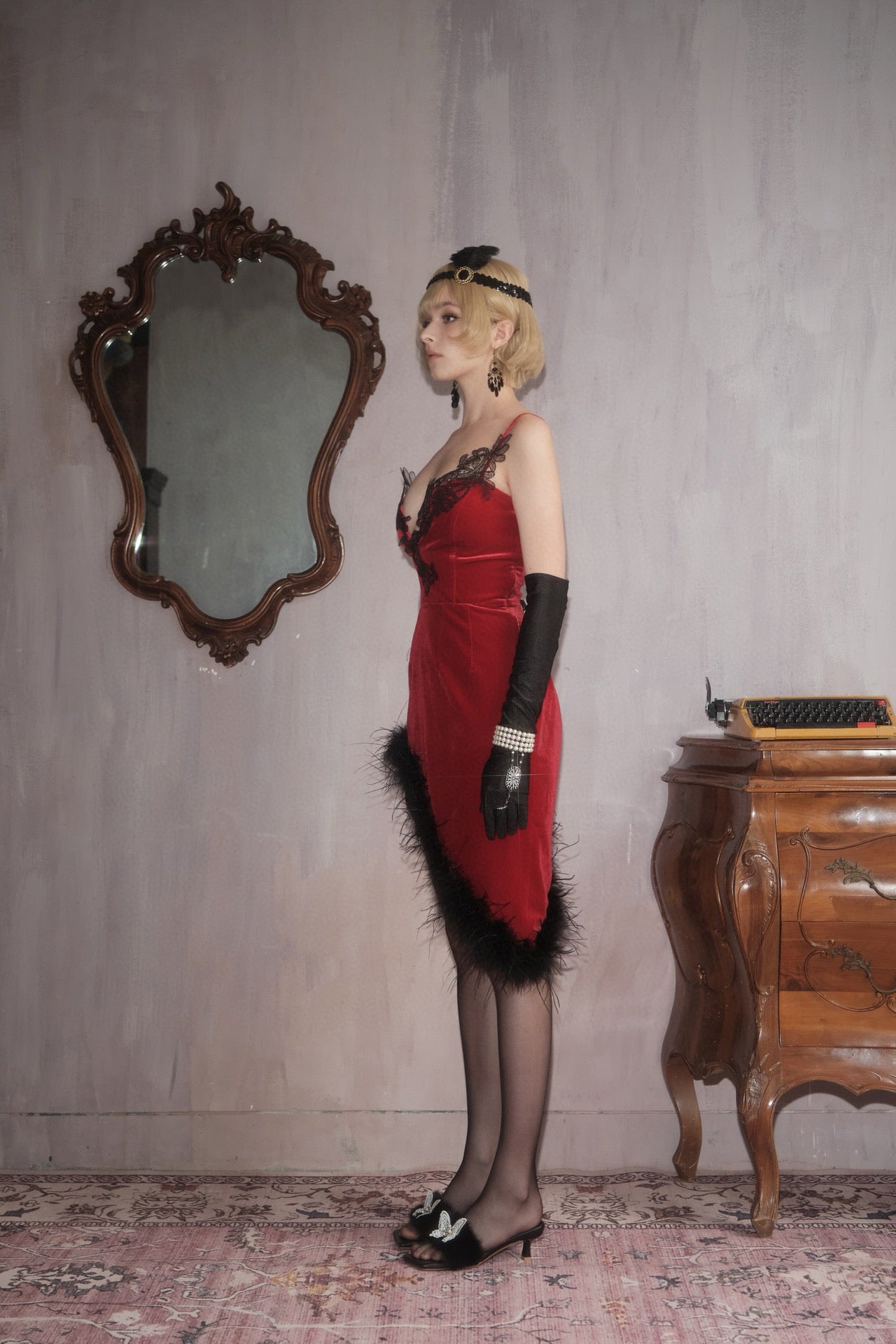 Red Velvet Seduction Dress