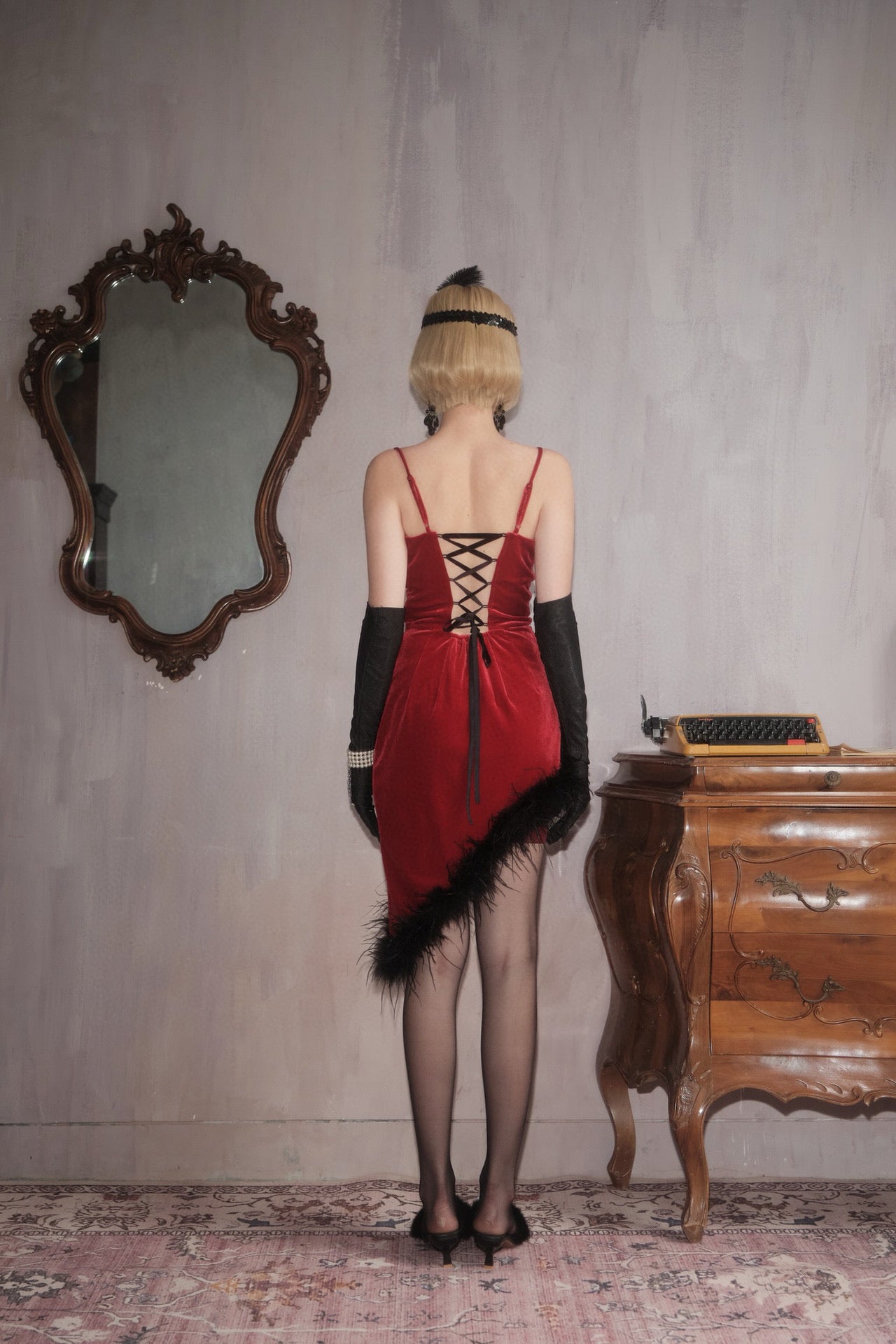 Red Velvet Seduction Dress