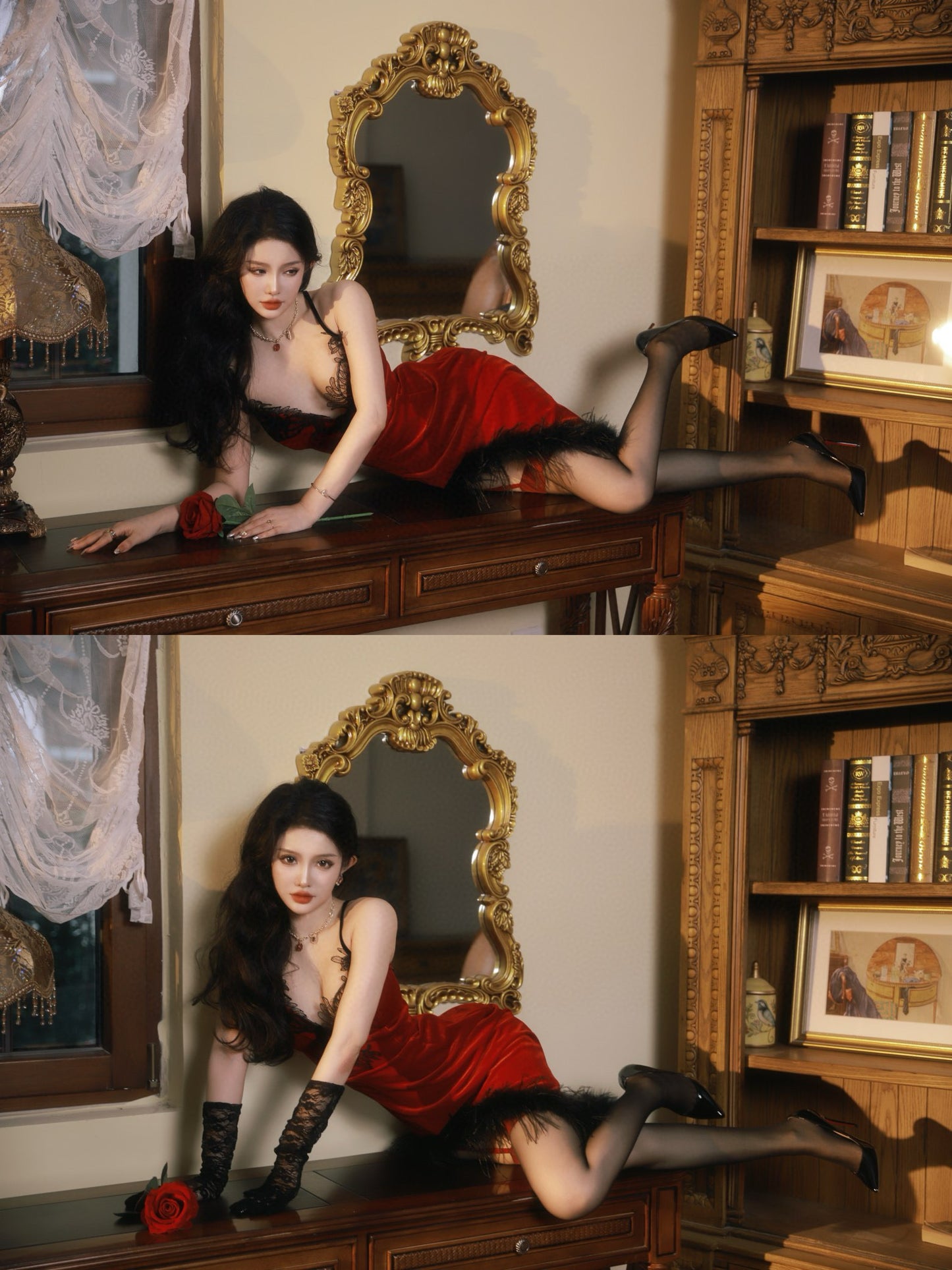 Red Velvet Seduction Dress