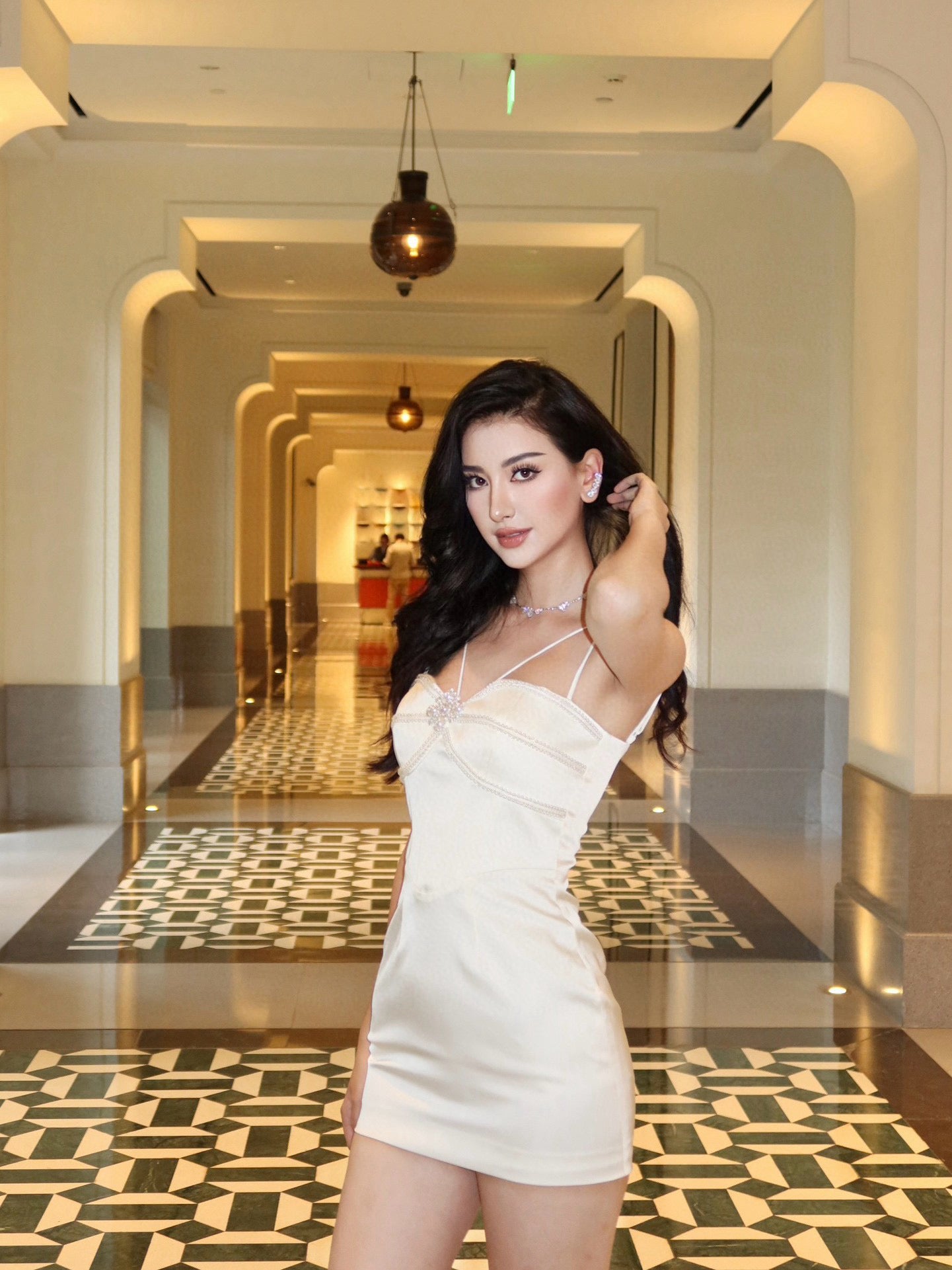 Satin Bustier Dress