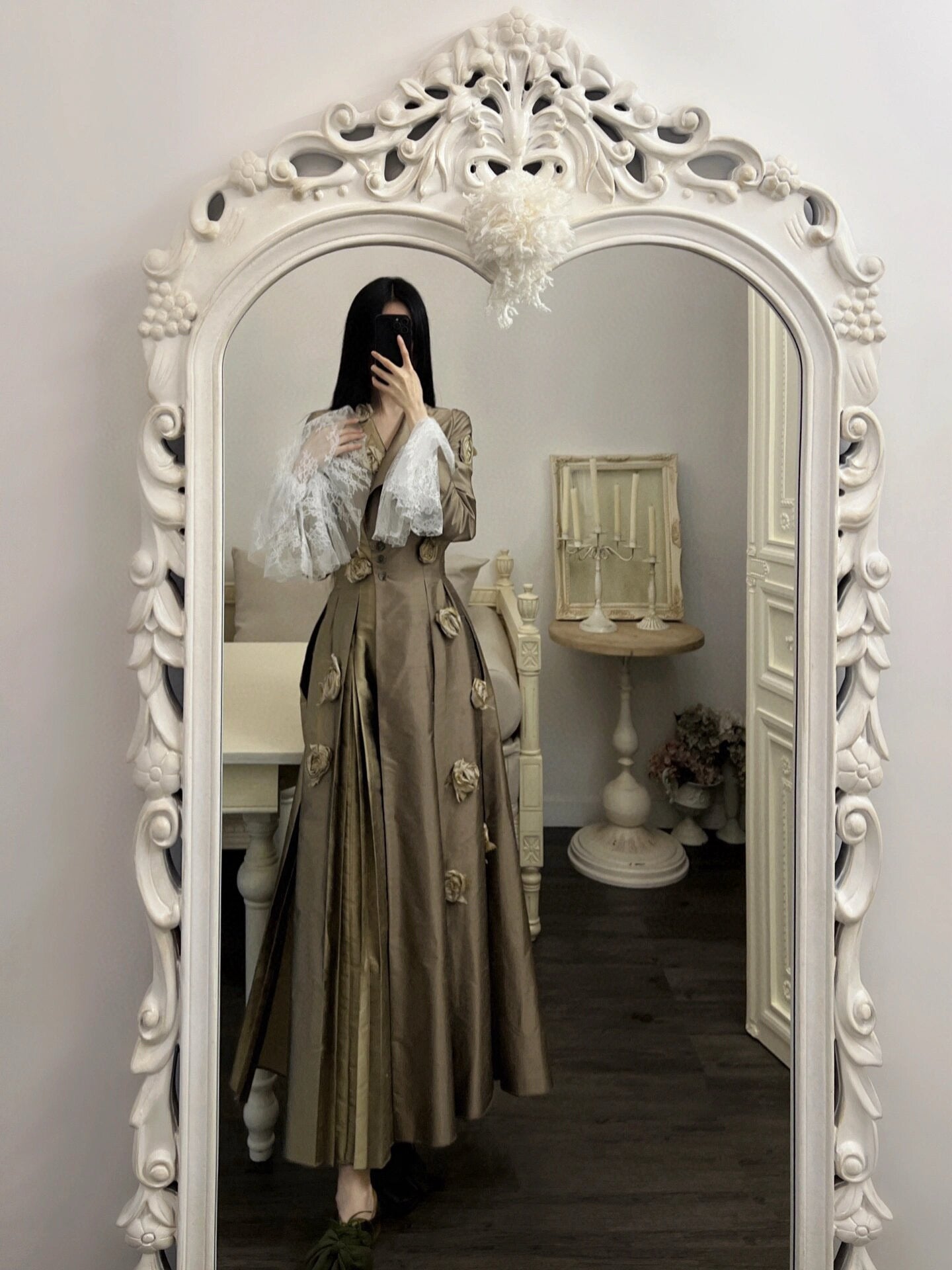 Colorblock Silk Rose Coat