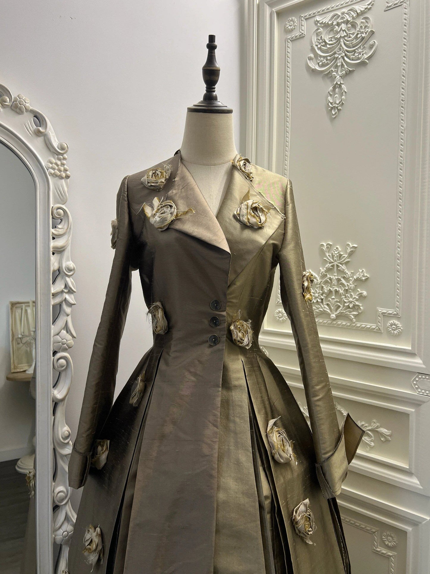 Colorblock Silk Rose Coat