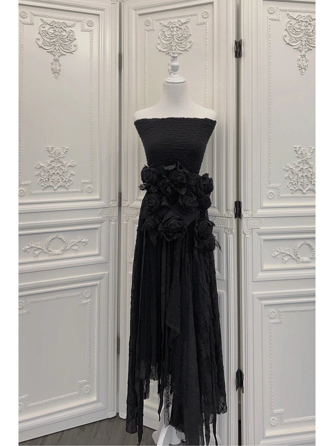 Gothic Rose Vest with Bandeau top, and Skirt Set