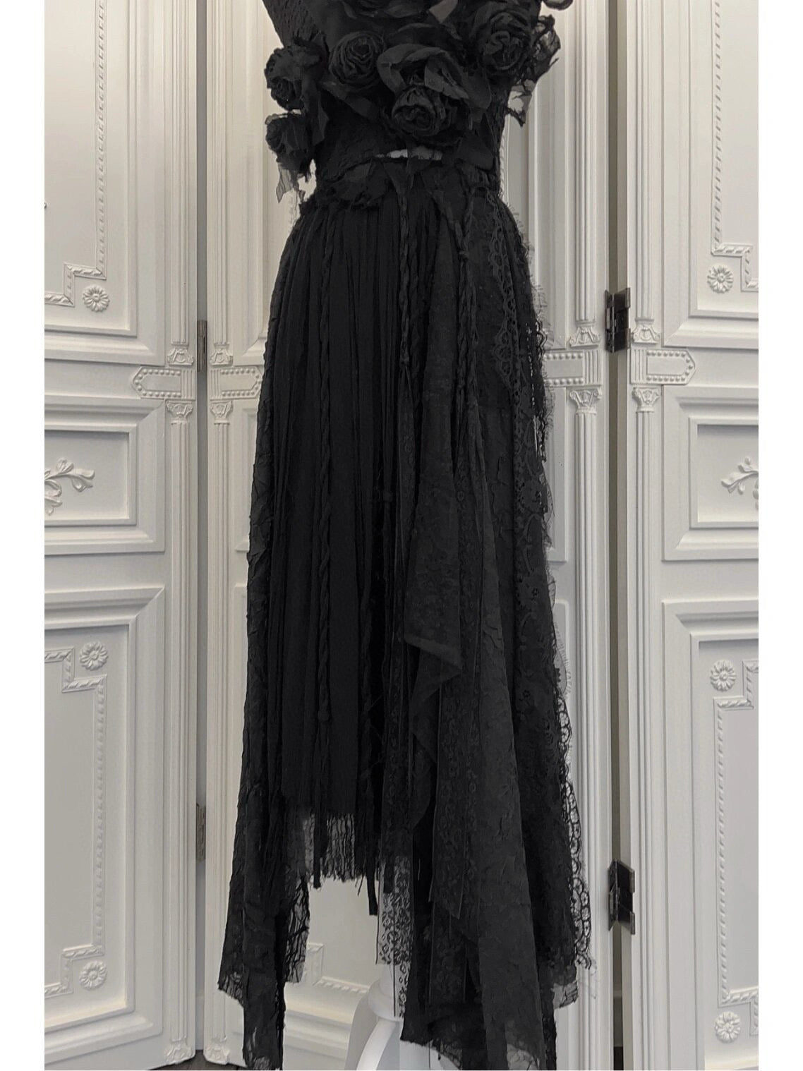 Gothic Rose Vest with Bandeau top, and Skirt Set