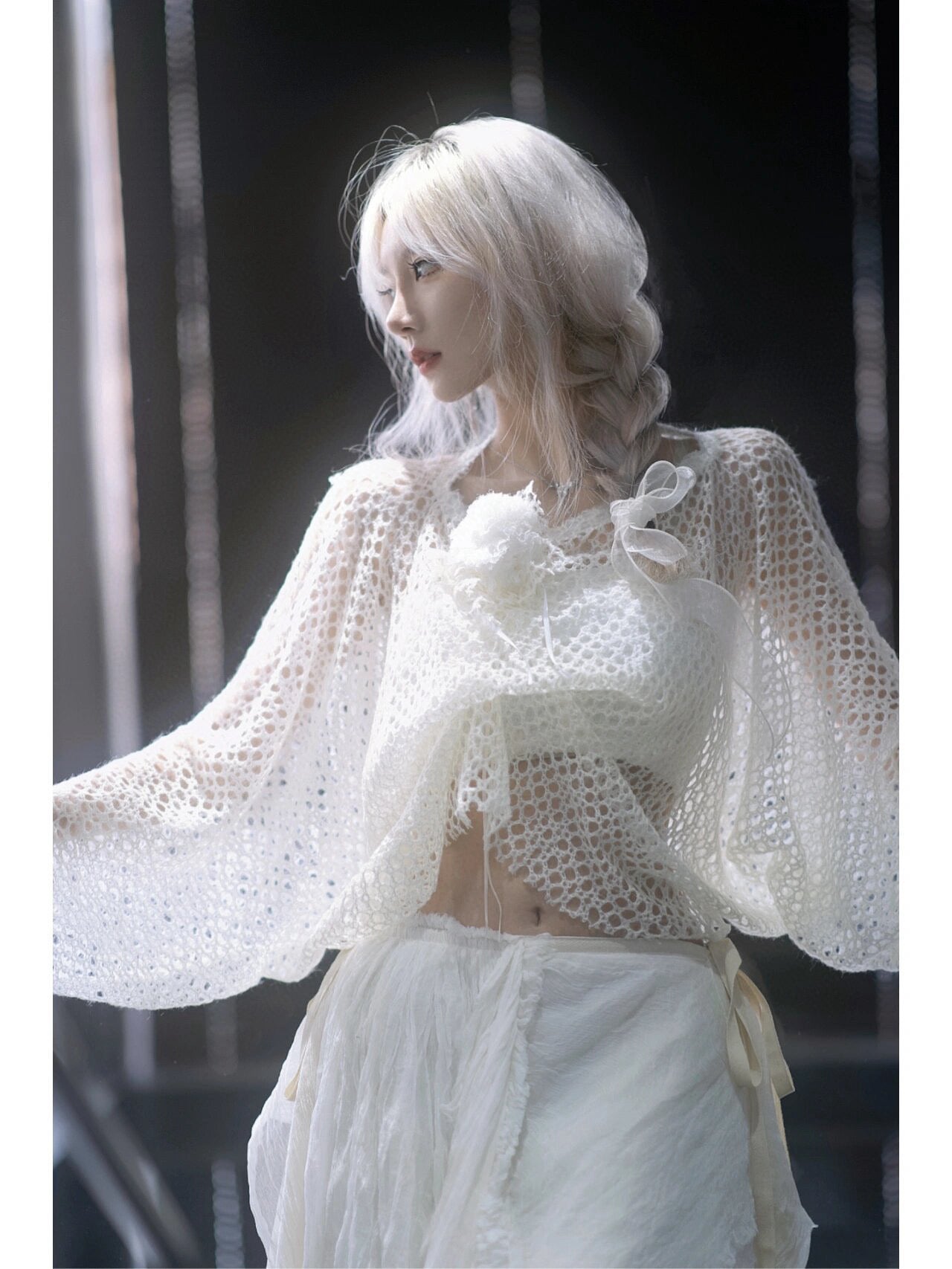 Bustier, Cutout Top, and Skirt Set