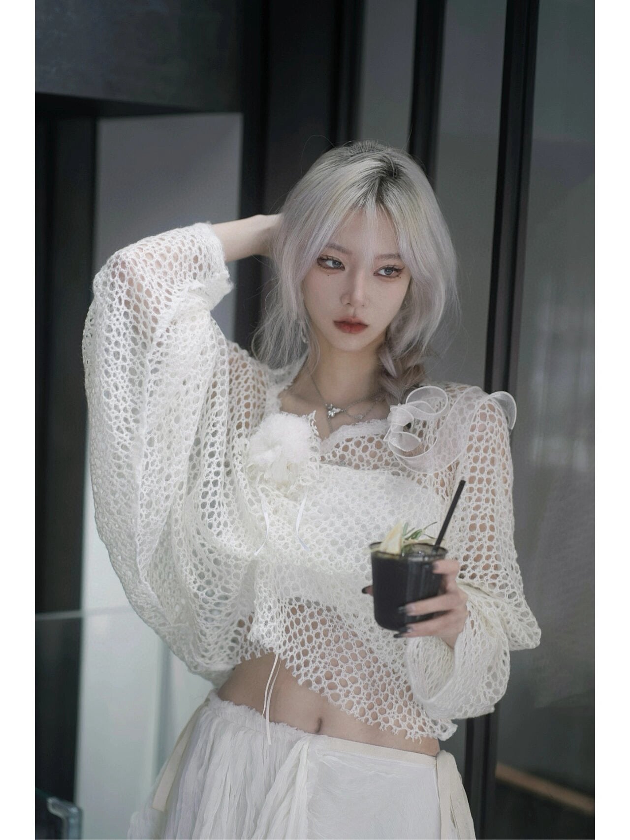Bustier, Cutout Top, and Skirt Set
