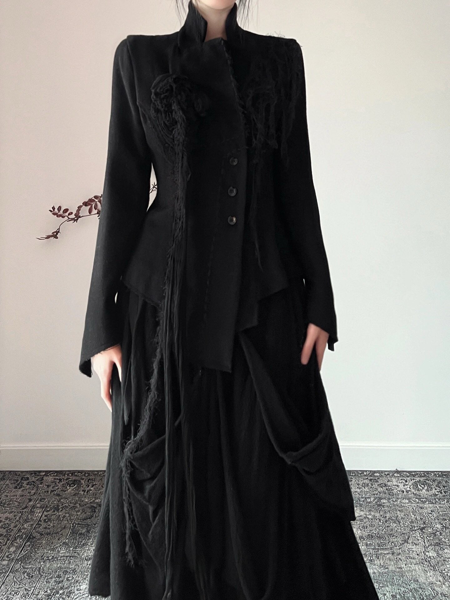 Wool blazer and skirt set