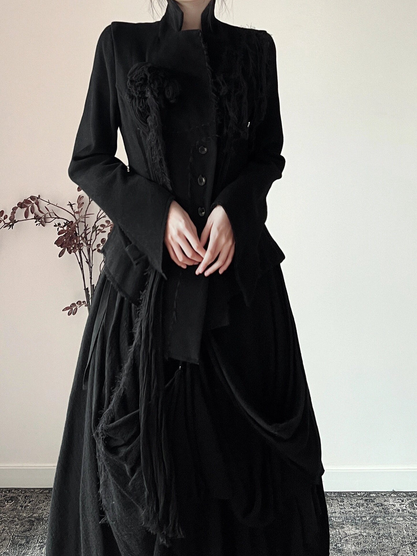 Wool blazer and skirt set
