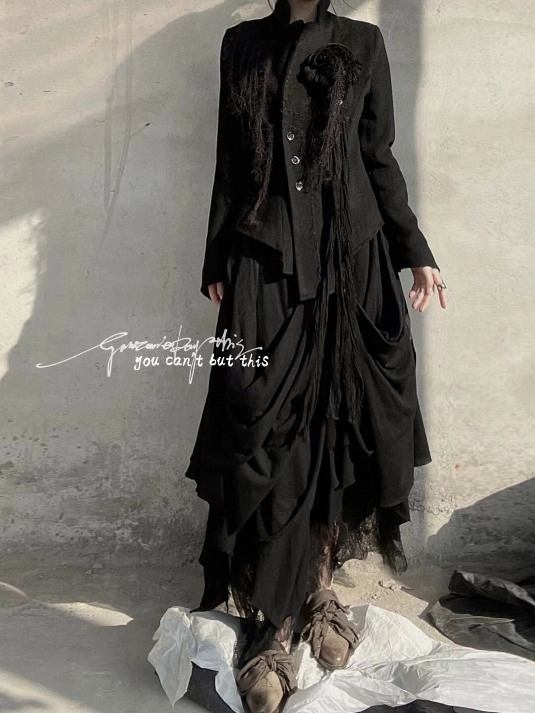 Wool blazer and skirt set