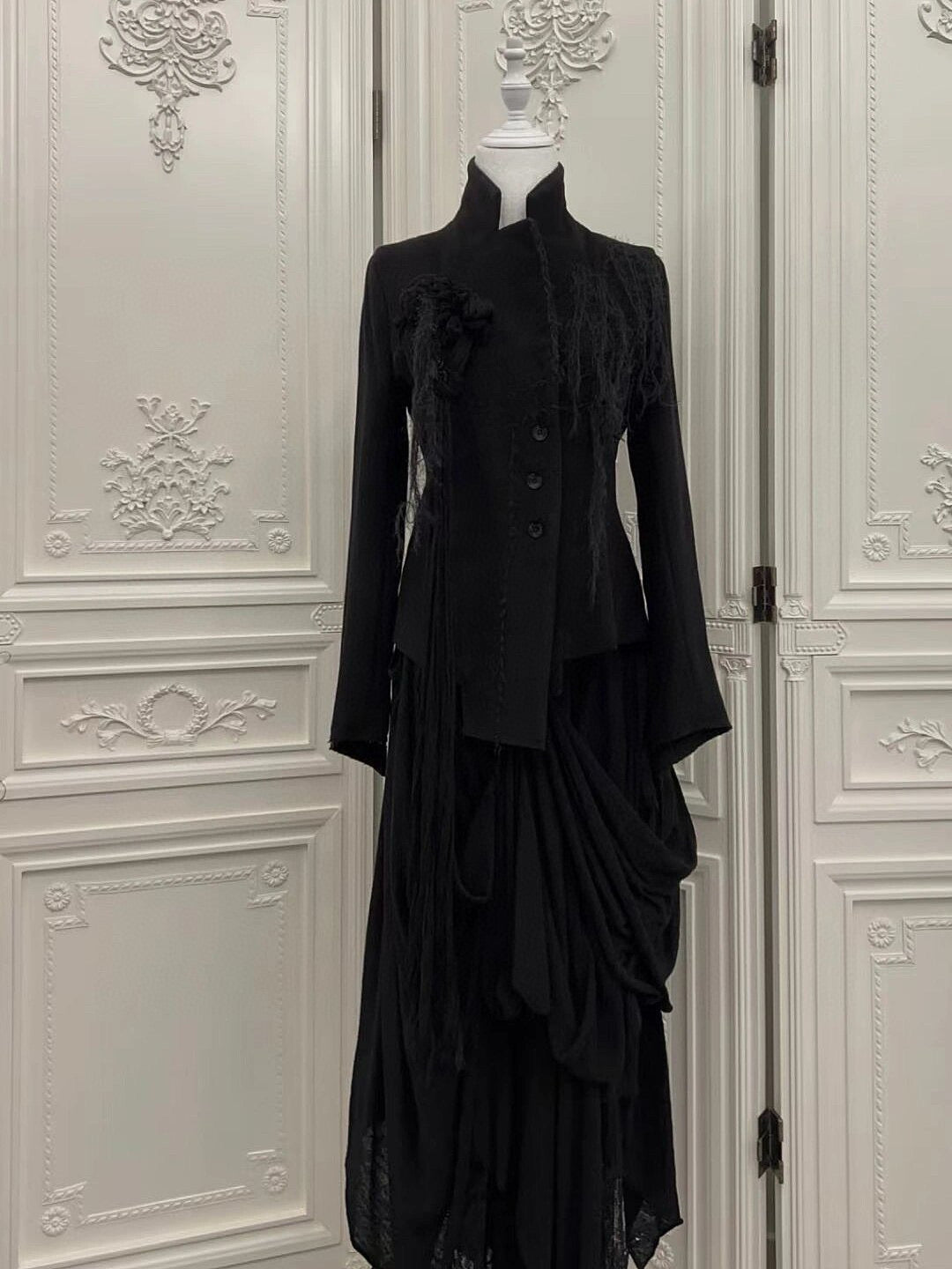 Wool blazer and skirt set