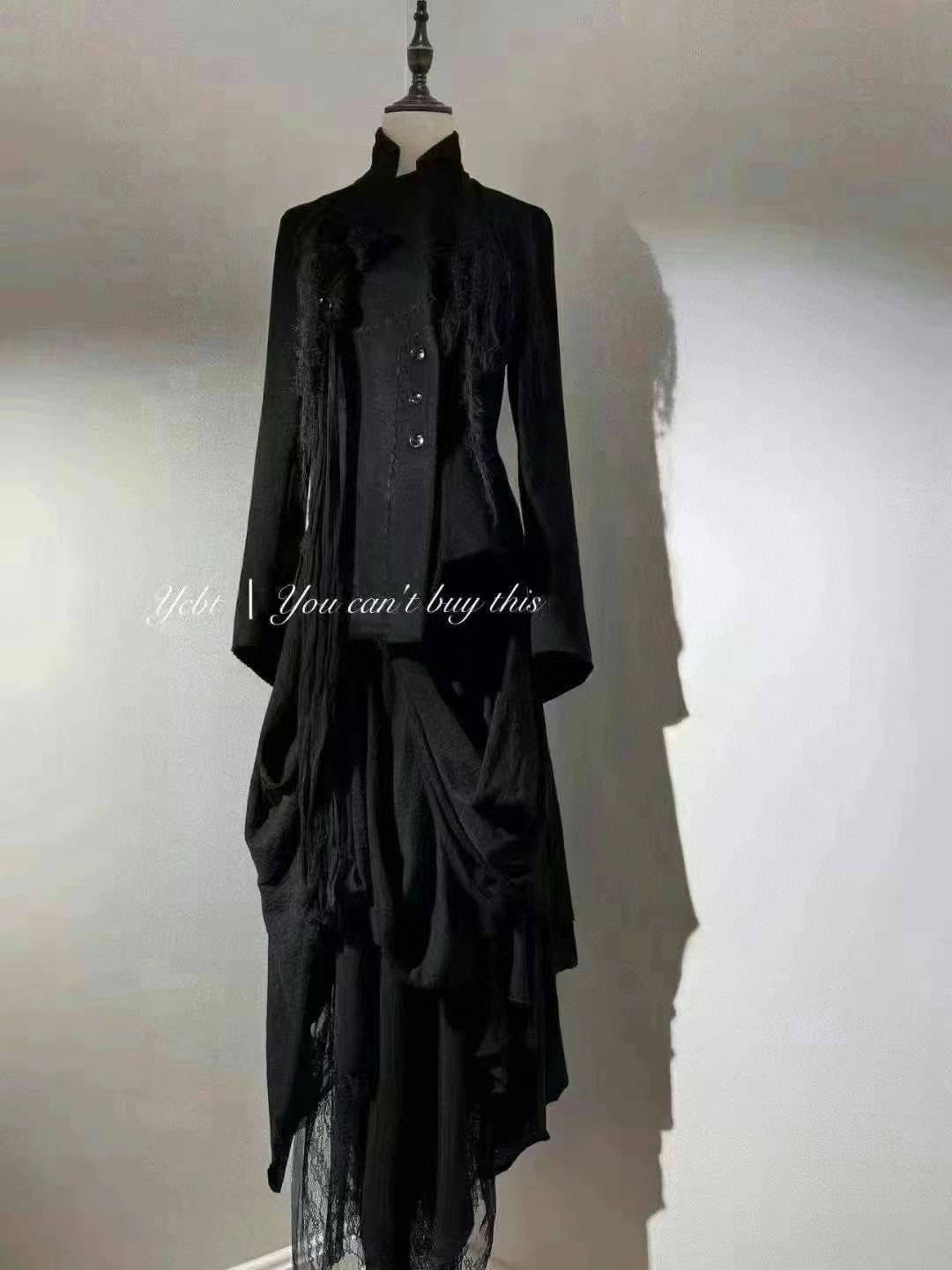 Wool blazer and skirt set