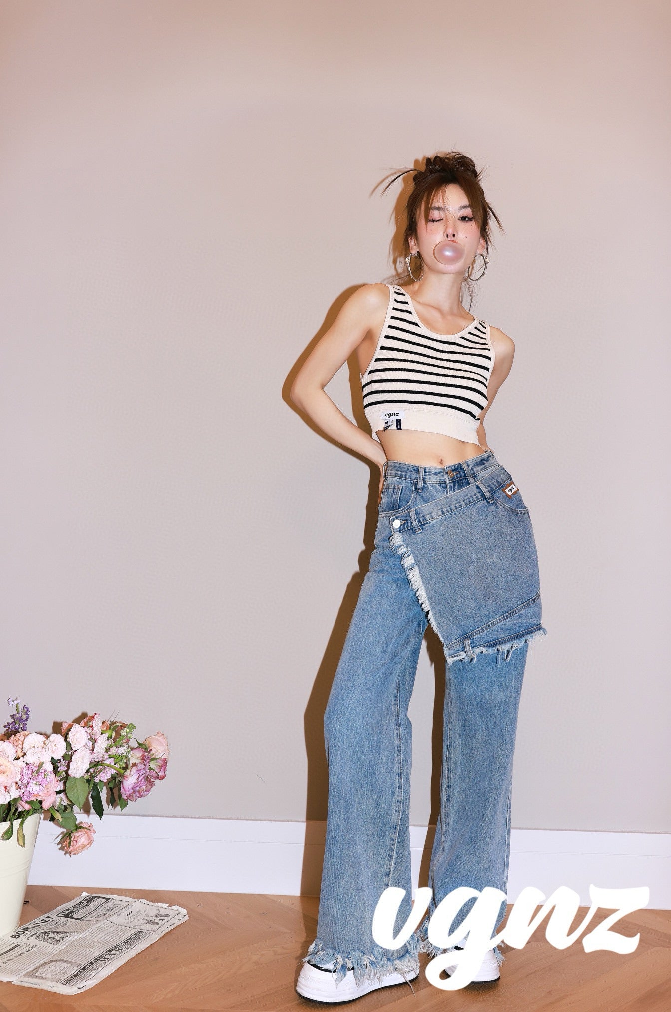 Layered Look Jeans