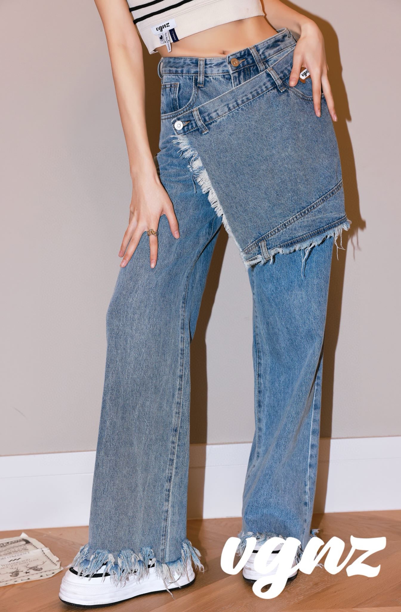 Layered Look Jeans