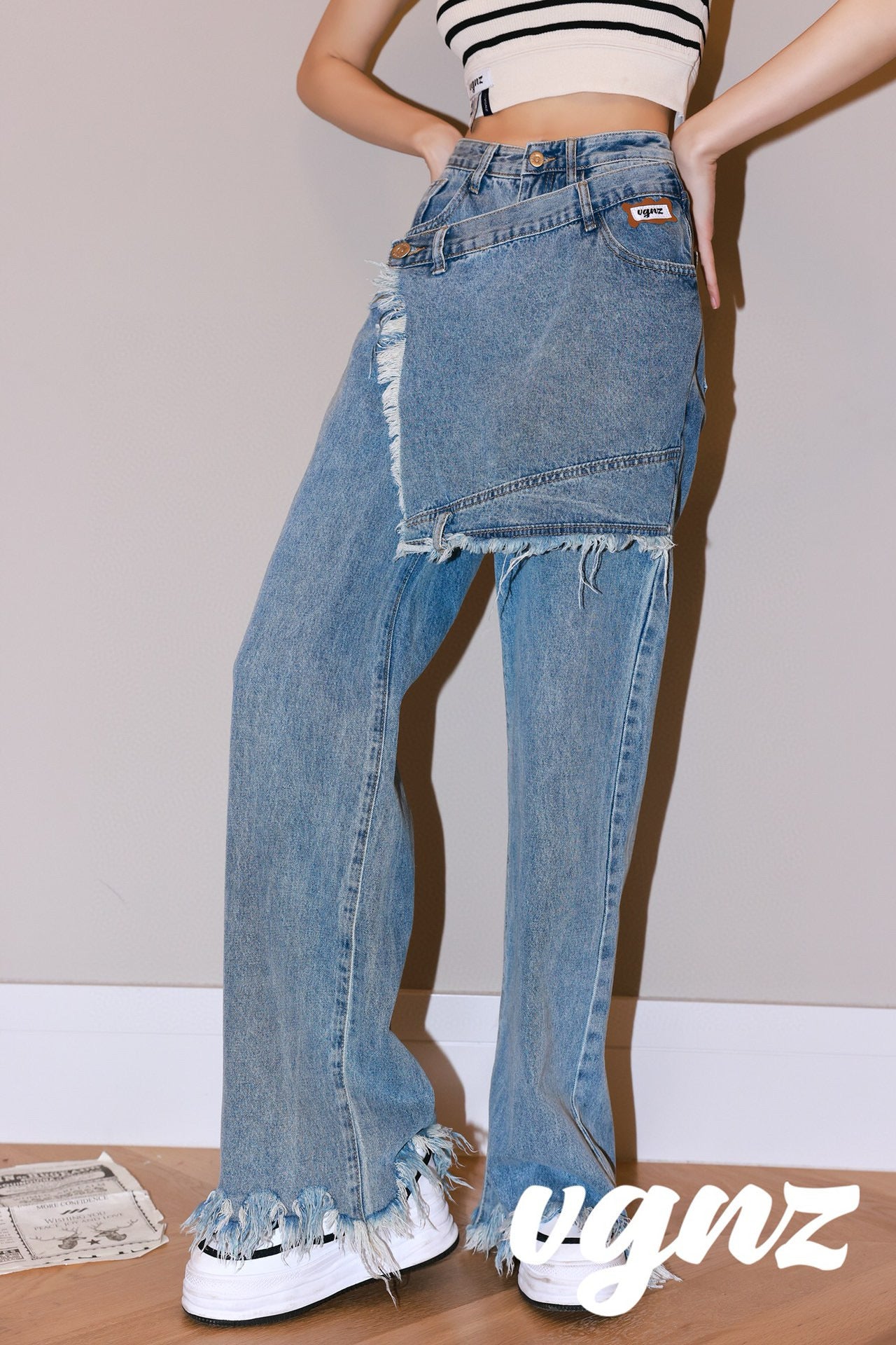 Layered Look Jeans