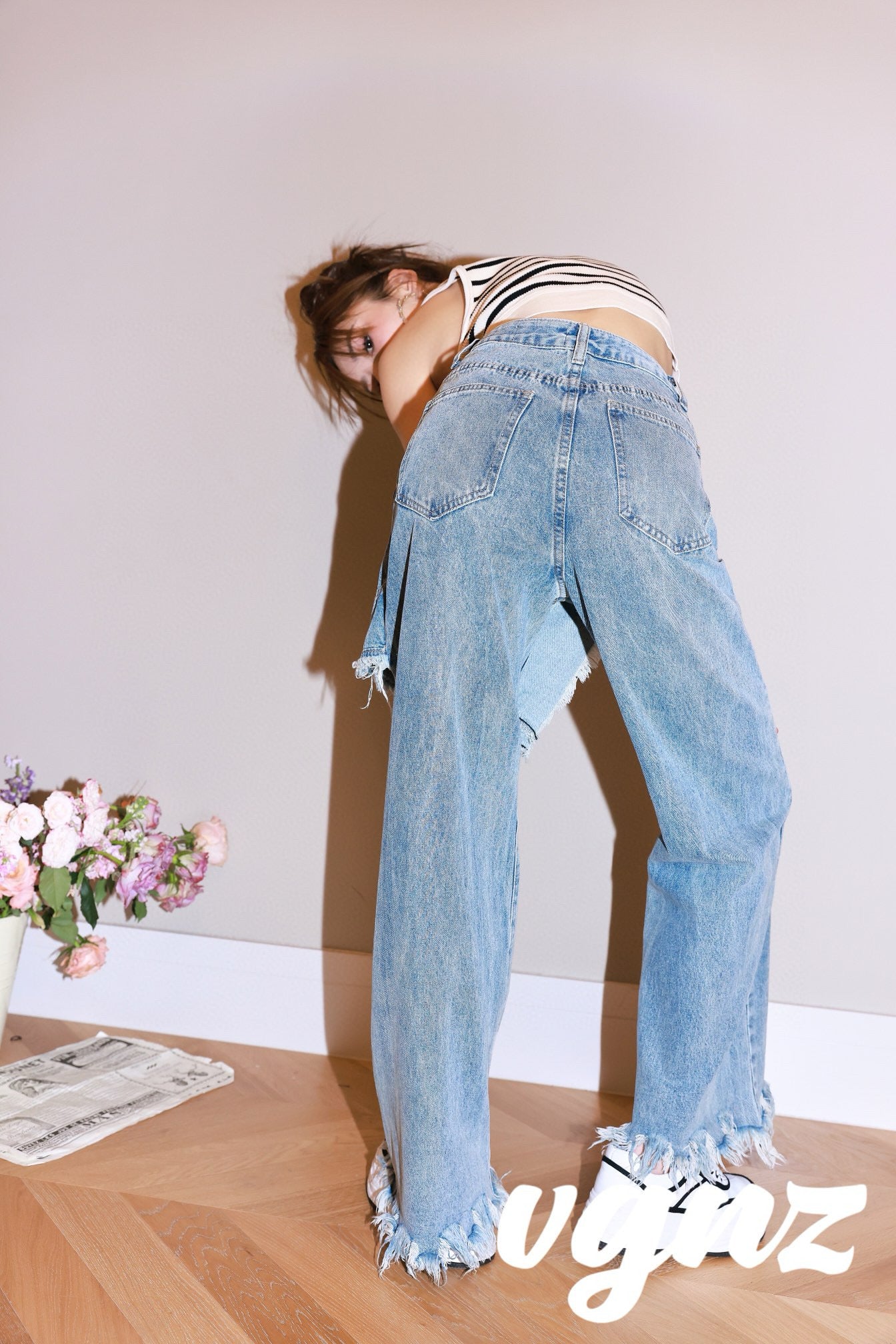 Layered Look Jeans