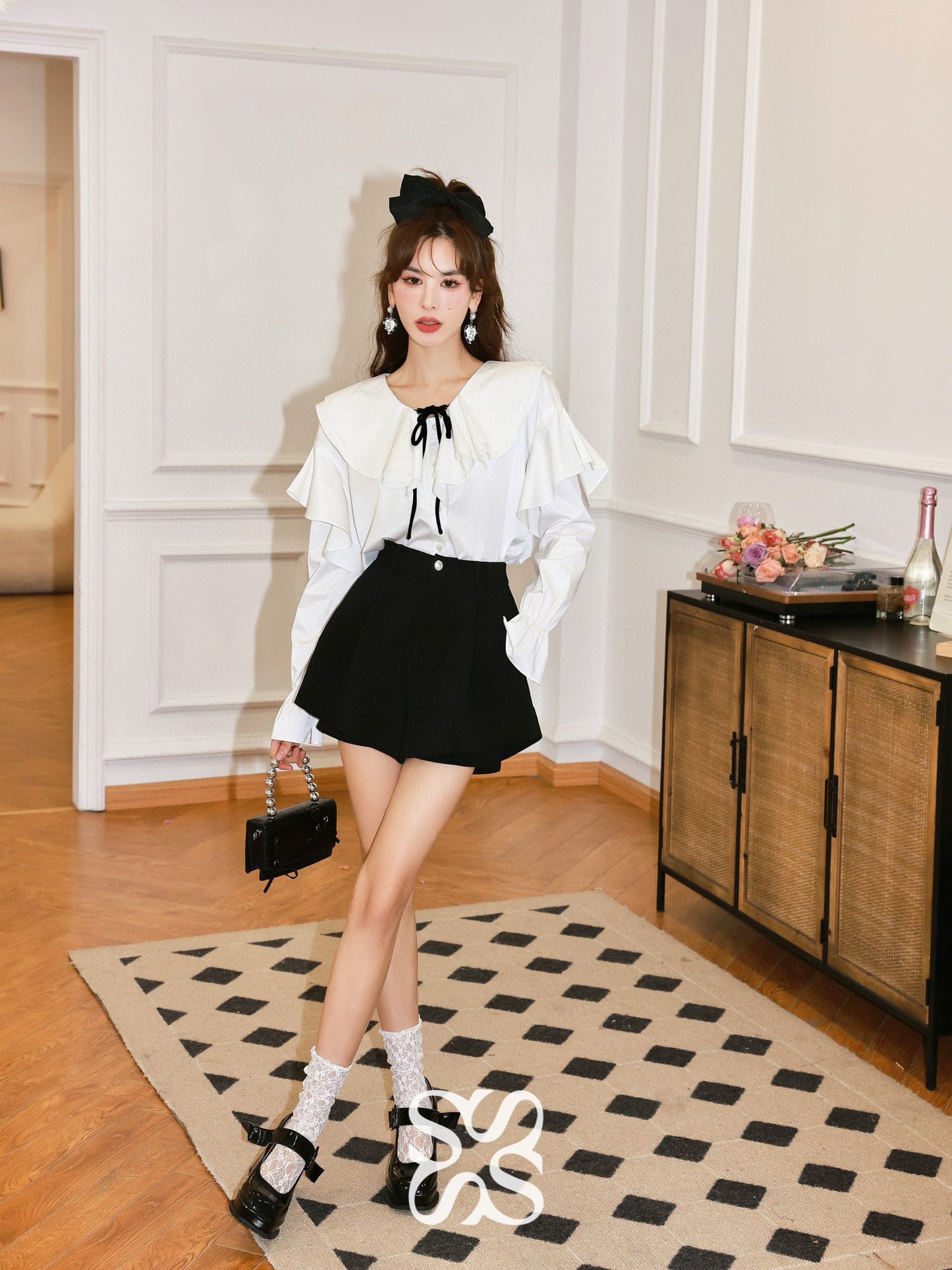 Ruffle Tie Blouse