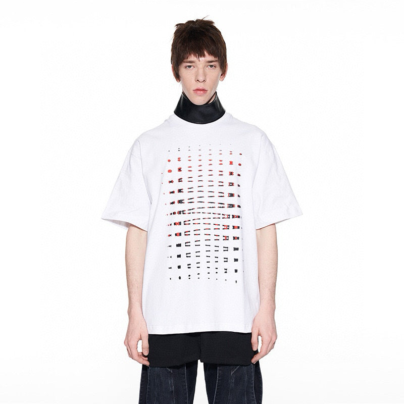 Eye Chart Print Loose T-Shirt
