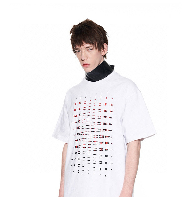 Eye Chart Print Loose T-Shirt