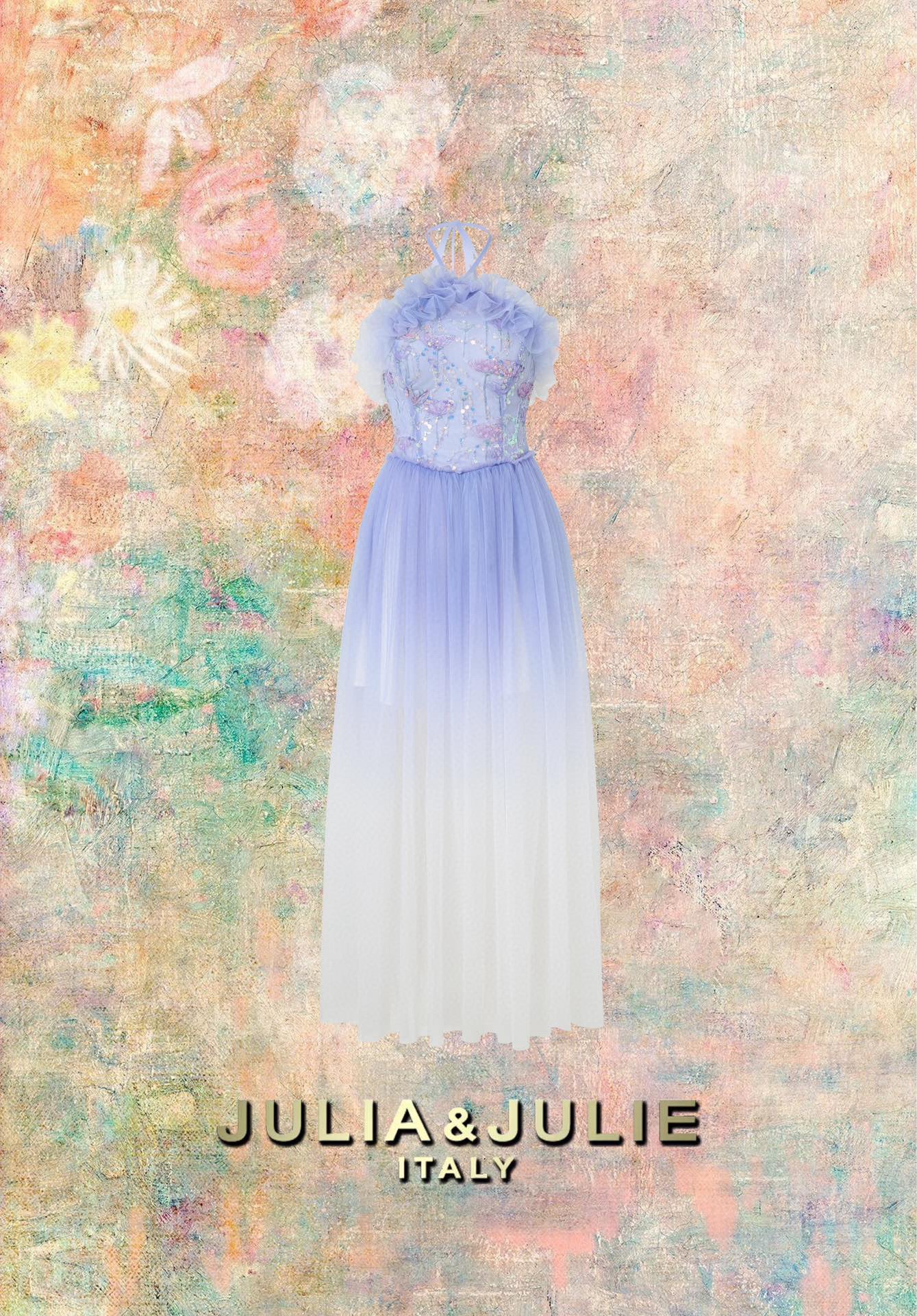 Iris Gradual Color Dress