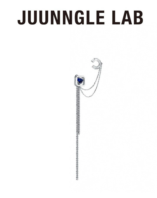 Dancing Gemstone Tassel Ear Cuff Chain