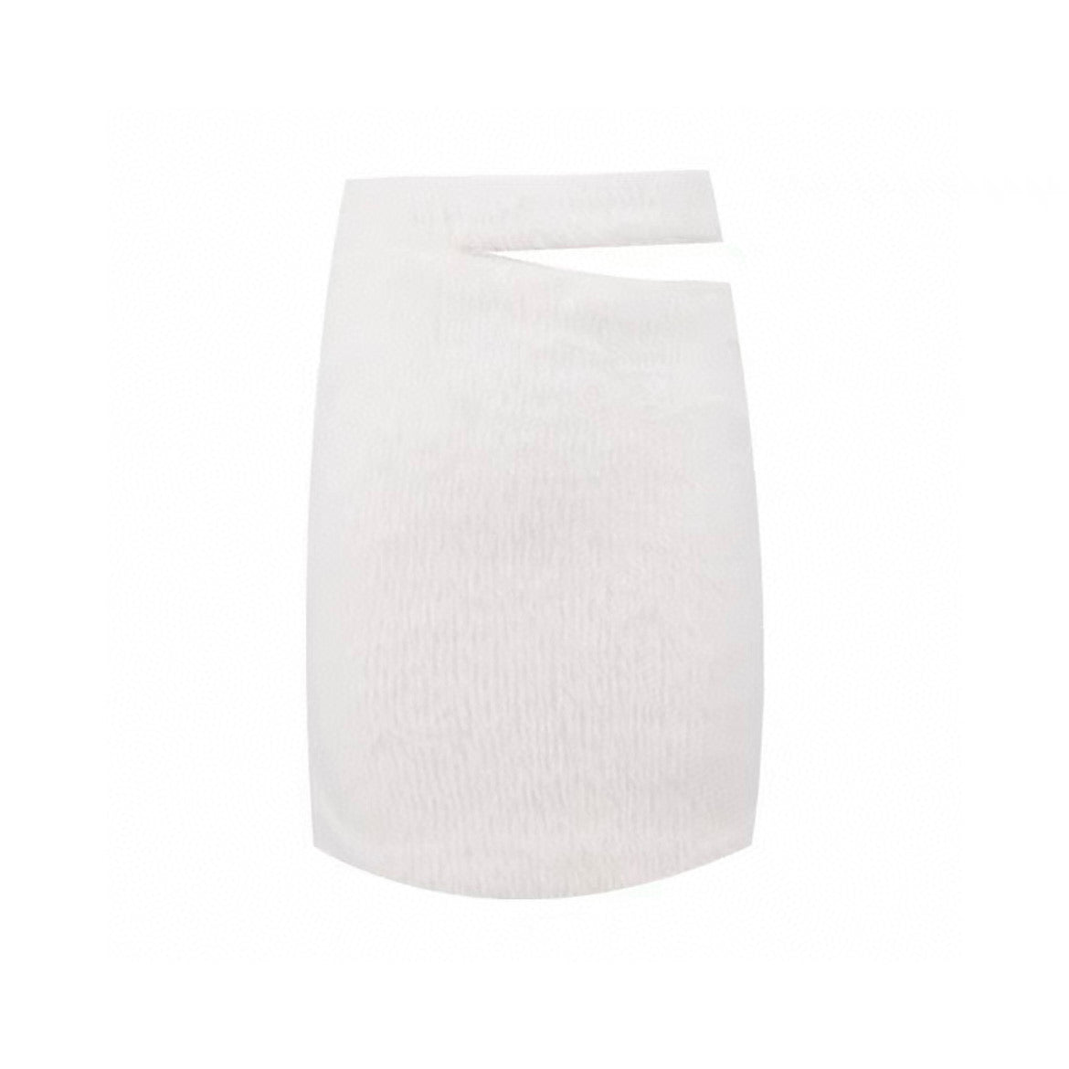 White Knit Fuzzy Skirt
