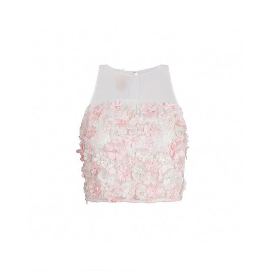 Sakura Pink 3D Floral Top