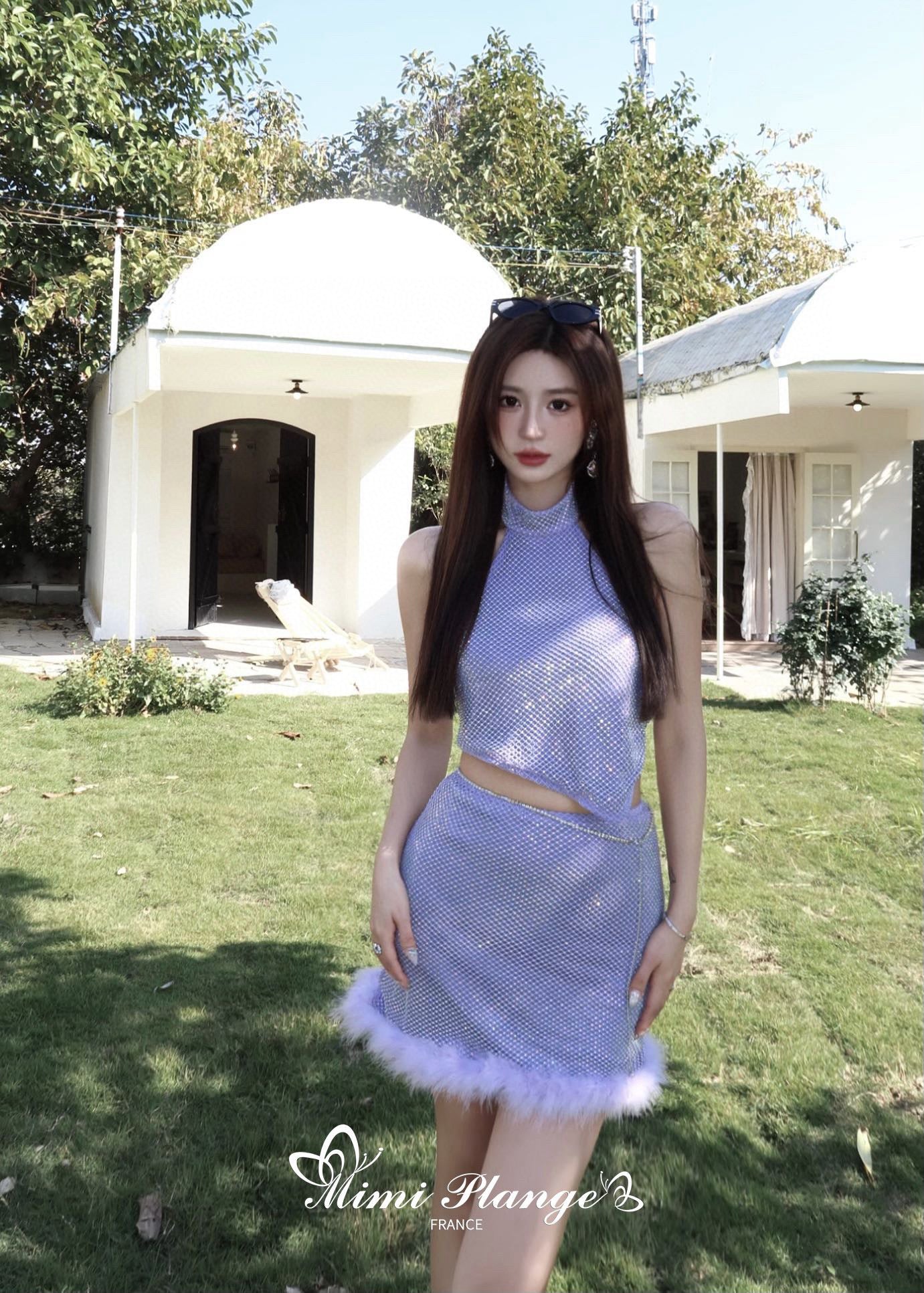 Purple Feather Skirt