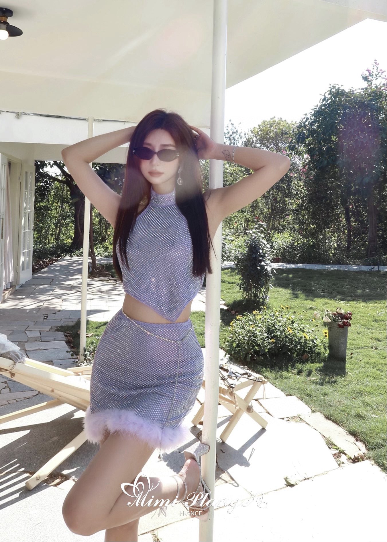 Purple Feather Skirt