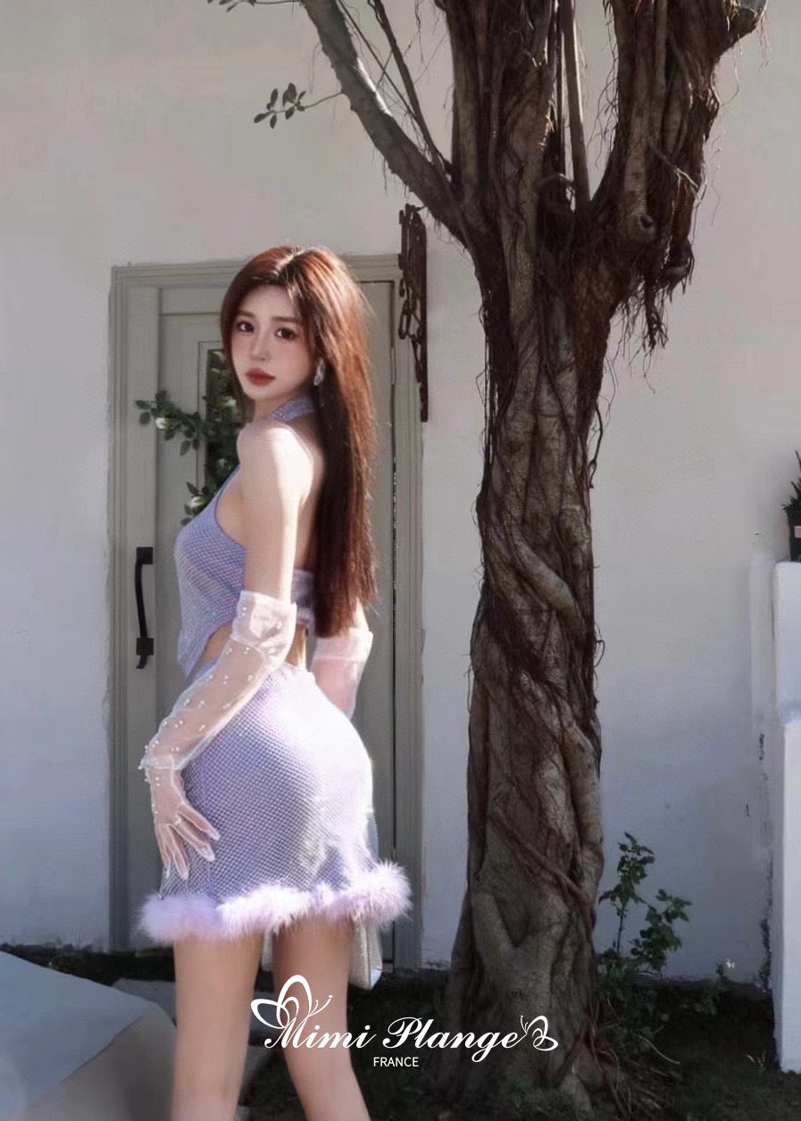Purple Feather Skirt