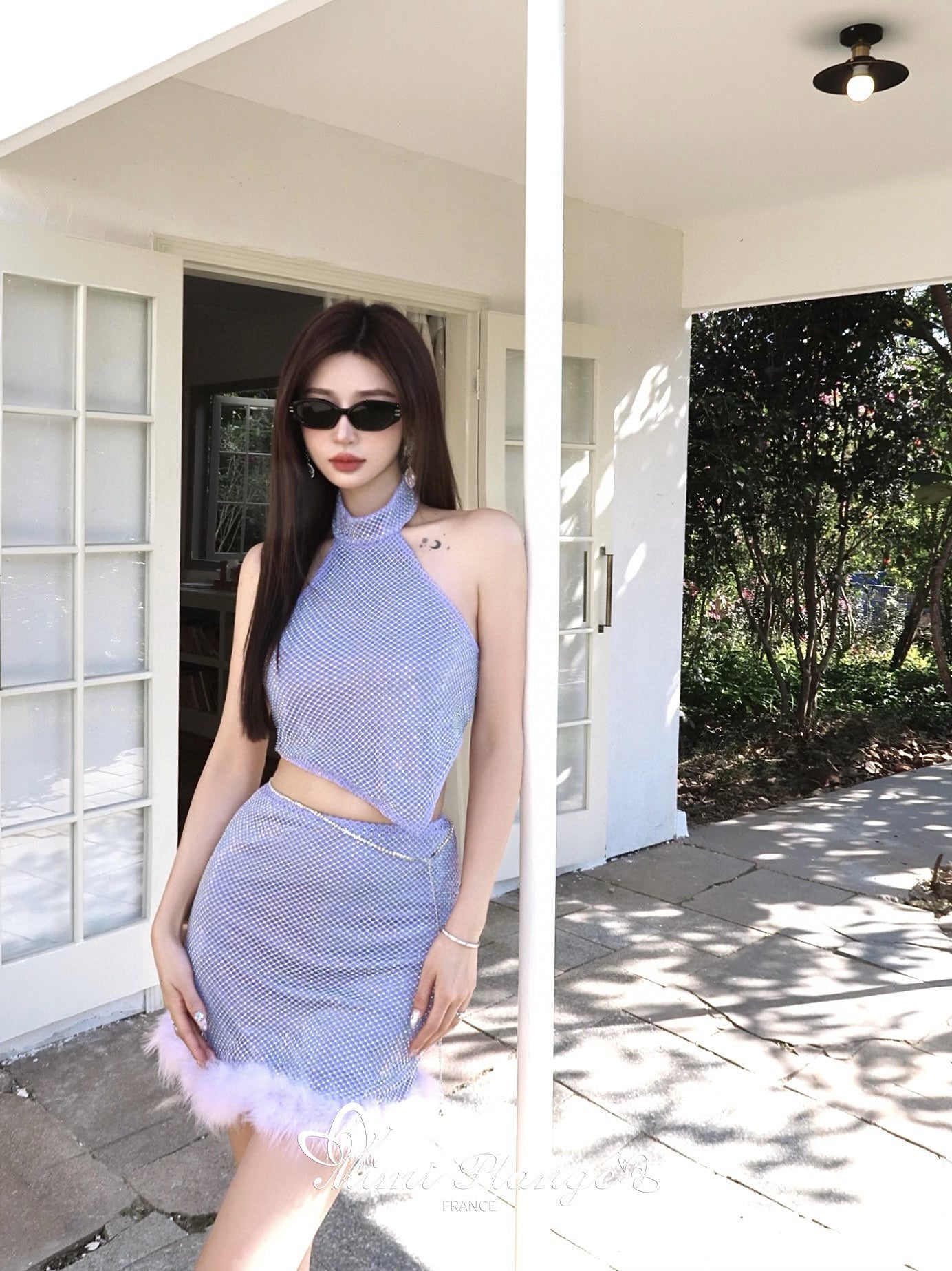 Purple Feather Skirt