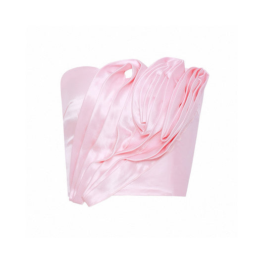 Pink 3D Floral Acetate Bustier Top