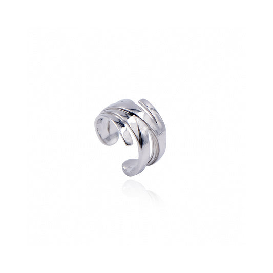 Platinum Twisted Open Ring