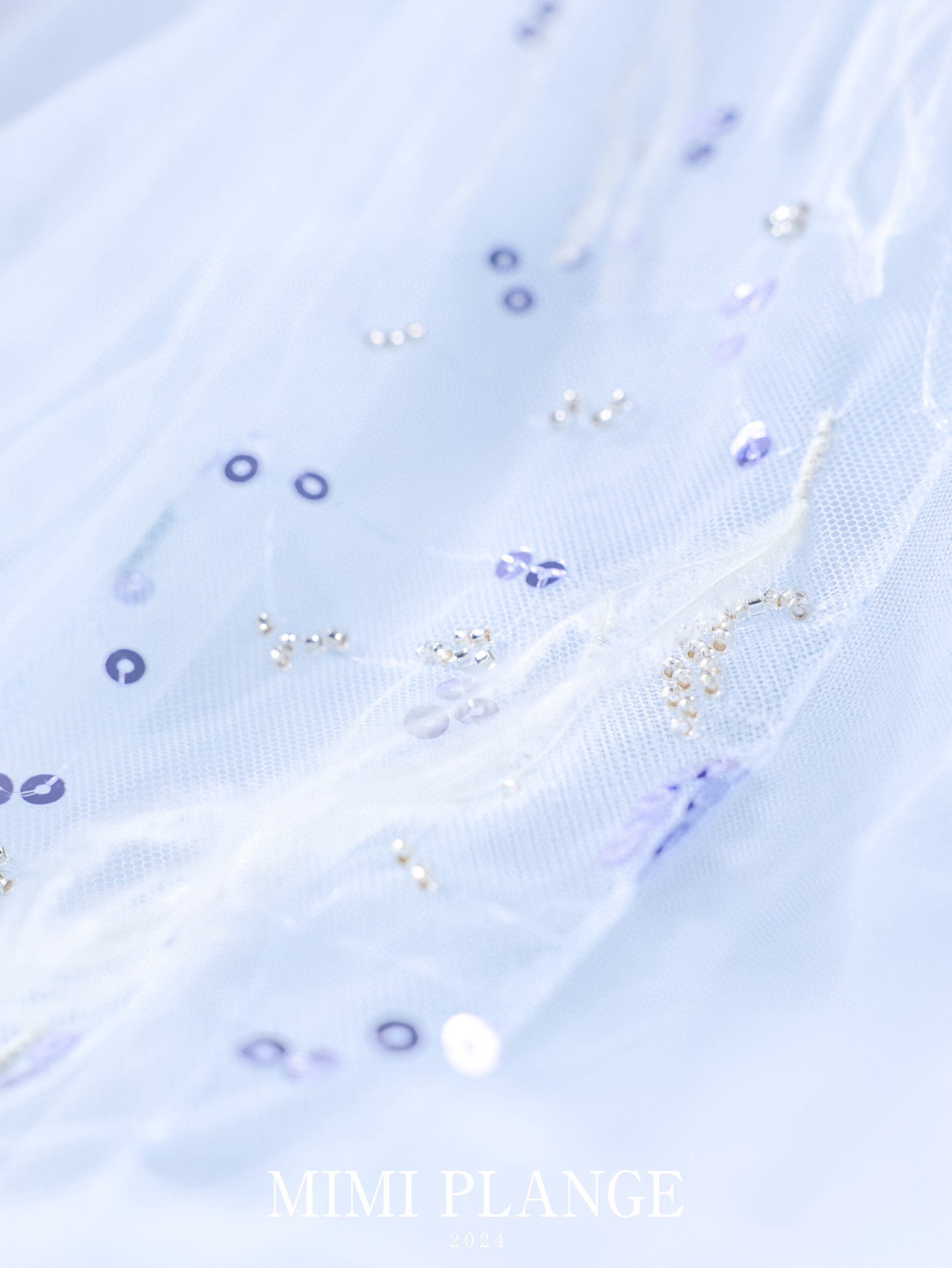 Embroidered Feather Tassel Rhinestone Chain Halter Tulle Dress