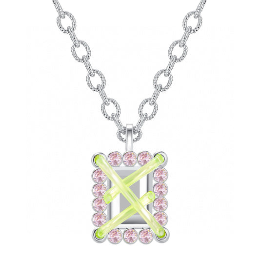 Encircling Metal Gemstone Necklace