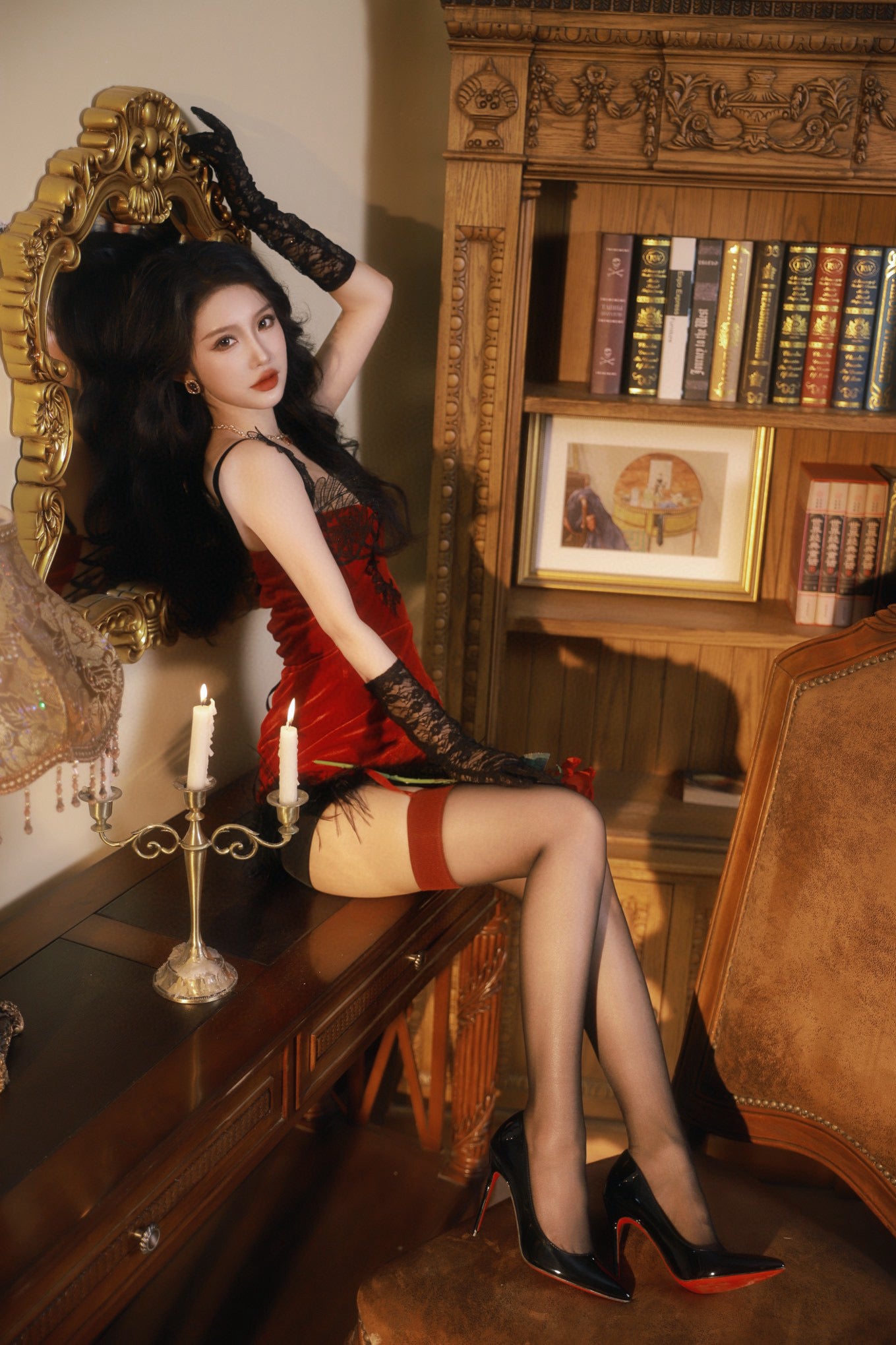Red Velvet Seduction Dress
