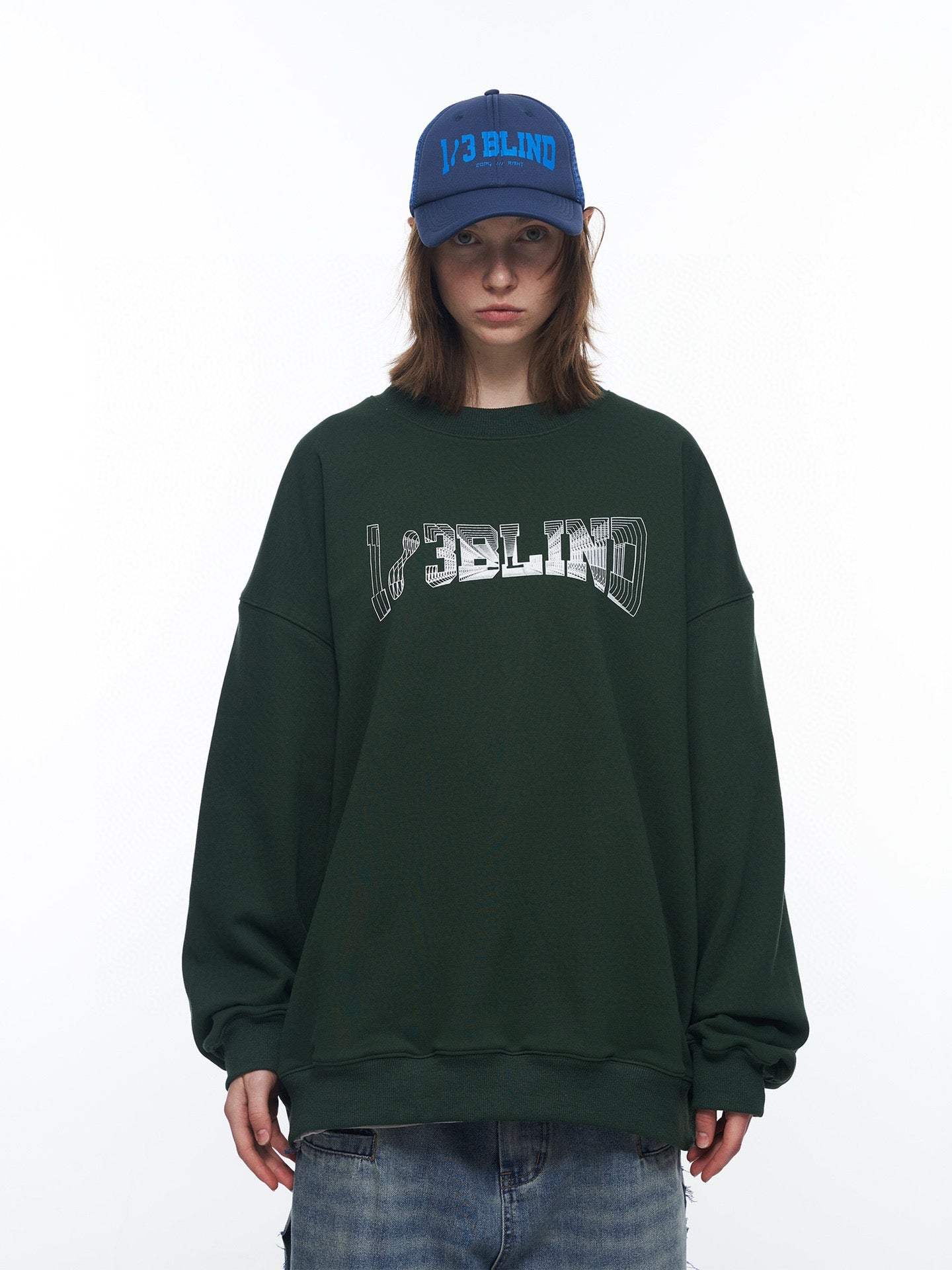 Gradient Letter Print Crewneck Sweatshirt
